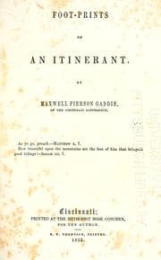 Tapa de Foot-prints of an itinerant