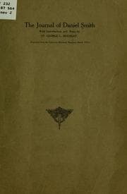 Tapa de The journal of Daniel Smith