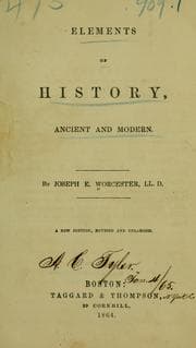 Tapa de Elements of history, ancient and modern