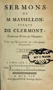 Tapa de Sermons de M. Massillon, éveque de Clermont