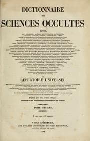 Tapa de Dictionnaire des sciences occultes ...