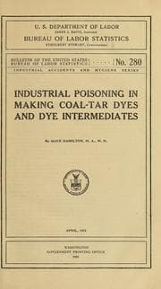 Tapa de Industrial poisoning in making coal-tar dyes and dye intermediates