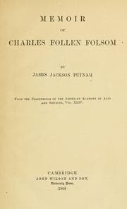Tapa de Memoir of Charles Follen Folsom
