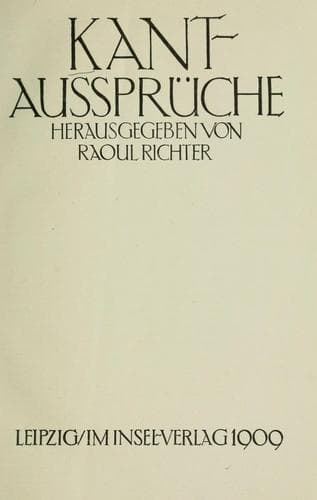 Tapa de Kant-Aussprüche