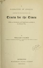 Tapa de Narrative of events connected with the publication of the "Tracts for the Times"