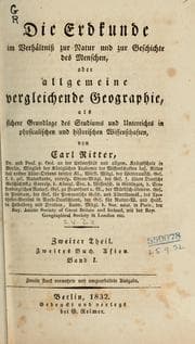 Tapa de Die Erdkunde im Verhältniss zur Natur und zur Geschichte des Menschen; Namen- und Sach-Verzeichniss ...