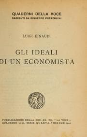 Tapa de Gli ideali di un economista