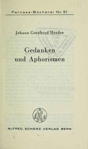 Tapa de Gedanken und Aphorismen