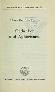 Tapa de Gedanken und Aphorismen