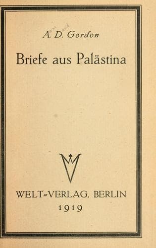 Tapa de Briefe aus Palästina