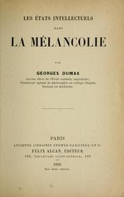 Tapa de Les états intellectuels dans la mélancolie