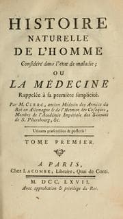 Tapa de Histoire naturelle de l'homme considéré dans l'état de maladie