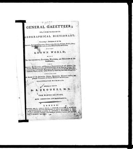 Tapa de General gazetteer, or, Compendious geographical dictionary