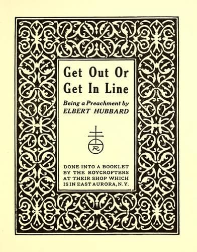 Tapa de Get out or get in line