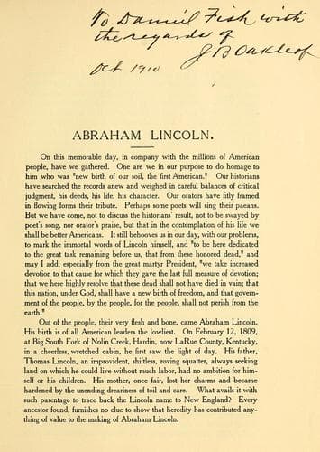 Tapa de Abraham Lincoln