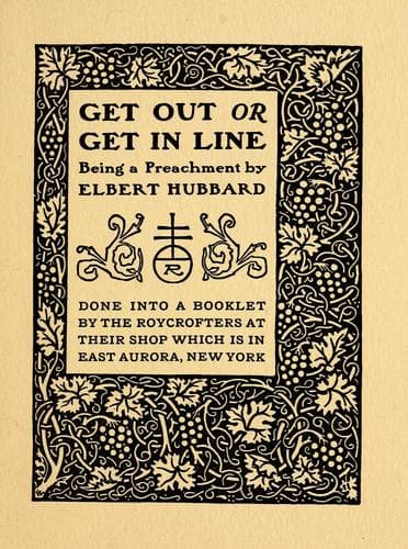 Tapa de Get out or get in line