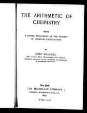 Tapa de The arithmetic of chemistry