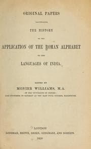 Tapa de Original papers illustrating the history of the application of the Roman alphabet to the languages of India