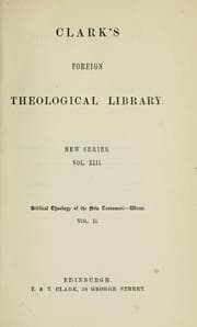Tapa de Biblical theology of the New Testament