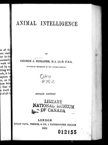 Tapa de Animal intelligence