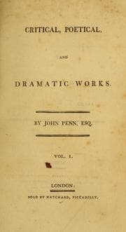 Tapa de Critical, poetical, and dramatic works