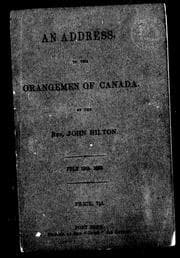 Tapa de An address to the Orangemen of Canada