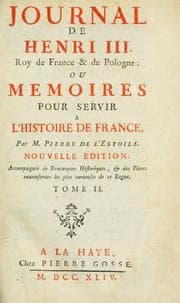 Tapa de Journal de Henri III, roy de France & de Pologne