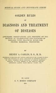 Tapa de Golden rules of diagnosis and treatment of diseases