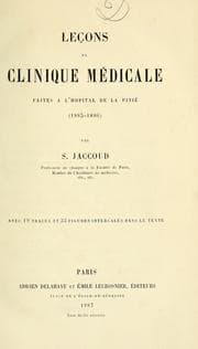 Tapa de Leçons de clinique médicale faites a l'Hopital de la Pitié, 1885-1886