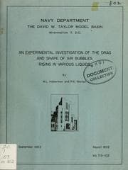 Tapa de An experimental investigation of the drag and shape of air bubbles rising in various liquids