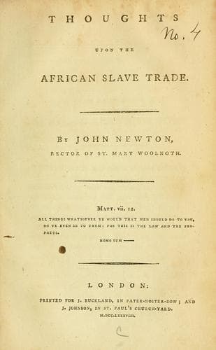 Tapa de Thoughts upon the African slave trade