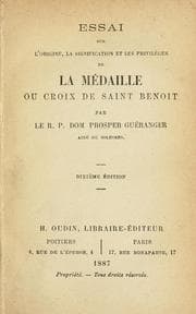 Tapa de Essai sur l'origine, la signification et les privil`eges de la médaille ou croix de Saint Benoit