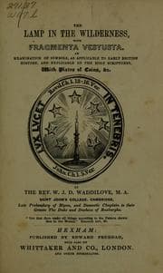 Tapa de The lamp in the wilderness, with fragmenta vestusta