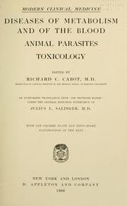 Tapa de Diseases of metabolism and of the blood