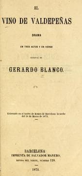 Tapa de El vino de Valdepeñas