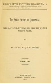 Tapa de The early history of quarantine