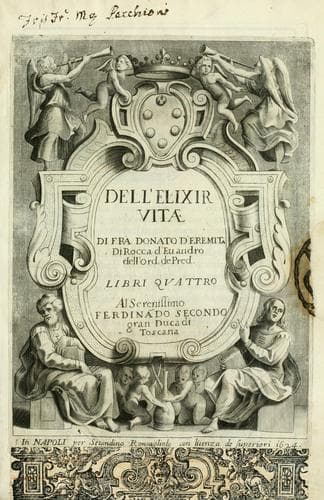 Tapa de Dell'elixir vitæ