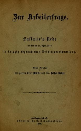 Tapa de Zur Arbeiterfrage
