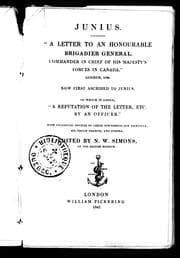Tapa de "A letter to an Honourable Brigadier General, commander in chief of His Majesty's Forces in Canada"