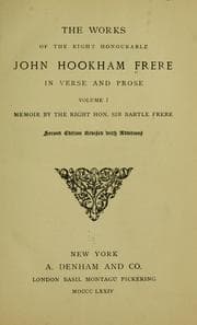 Tapa de The works of the Right Honourable John Hookham Frere, in verse and prose ...