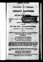 Tapa de A further attempt to substantiate the legitimacy of infant baptism and of sprinkling, as a scriptural mode of administering that ordinance