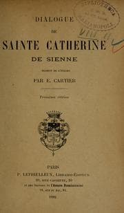 Tapa de Dialogue de sainte Catherine de Sienne