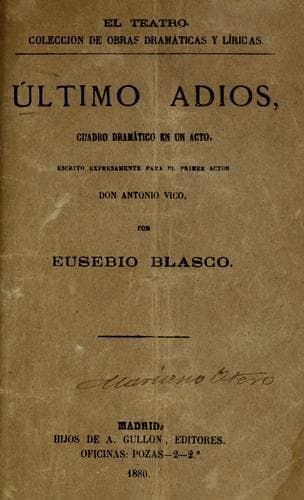Tapa de !Ultimo adiós!