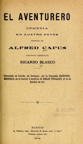 Tapa de El aventurero