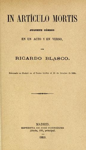 Tapa de In artículo mortis