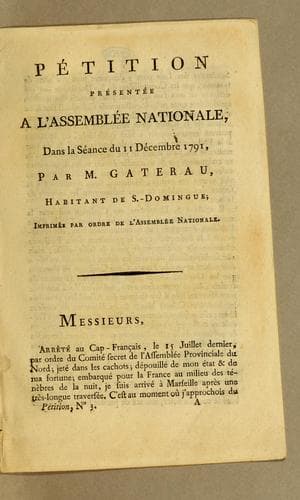 Tapa de Pétition présentée a l'Assemblée nationale