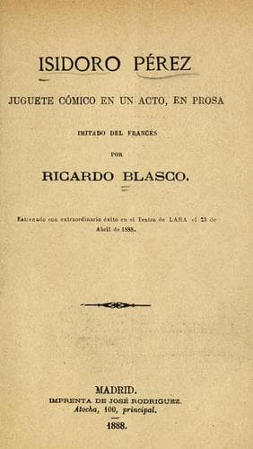 Tapa de Isidoro Pérez