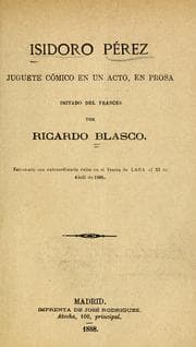 Tapa de Isidoro Pérez