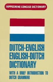 Tapa de Dutch-English/English-Dutch Concise Dictionary (Hippocrene Concise Dictionary)