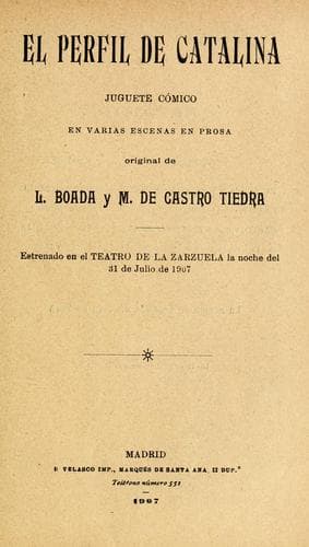 Tapa de El perfil de Catalina